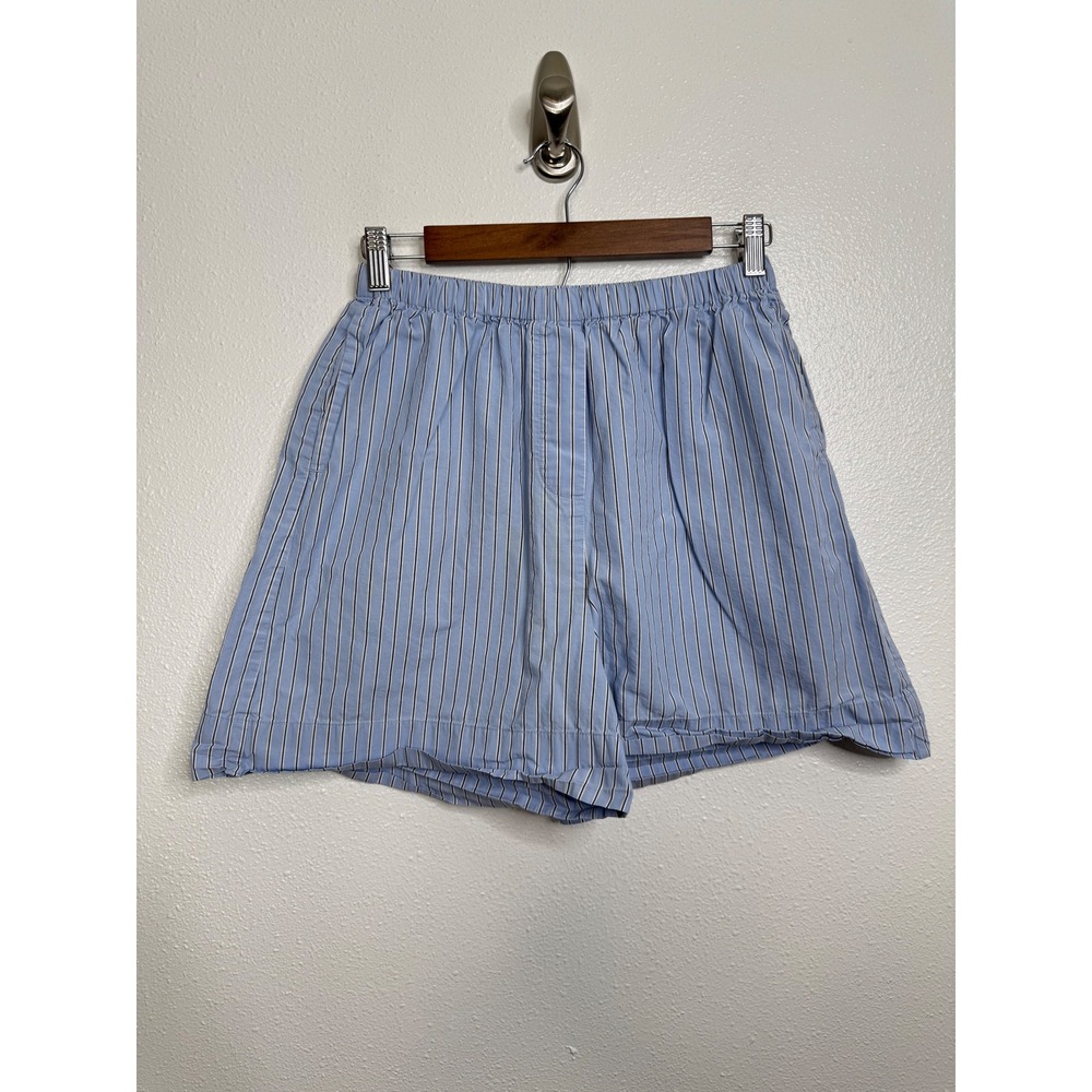 Light Blue Striped Women's Shorts